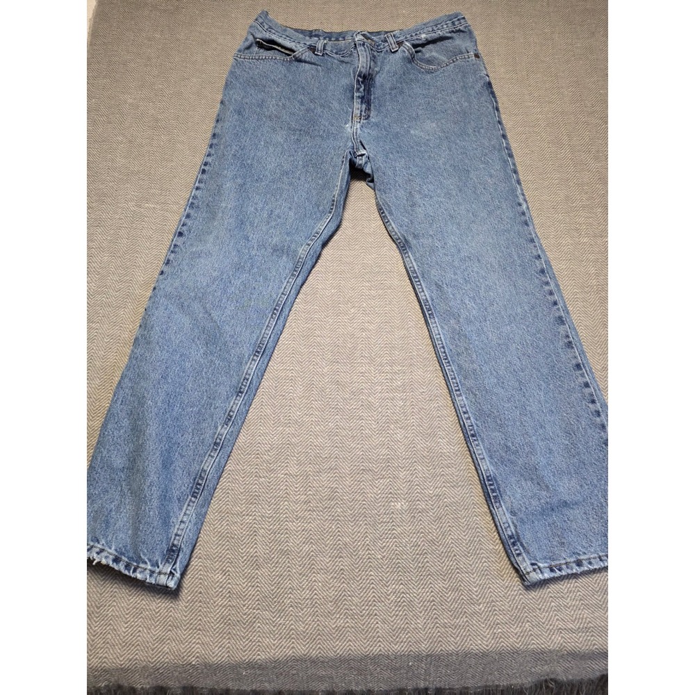 Lee Jeans Mens 38x32‎ Light Wash Relaxed Fit Denim Pants Cotton
